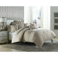 thumbnail image 4 of Michael Amini Captiva 9-piece Fabric Queen Comforter Set in Tan/Neutral, 4 of 20