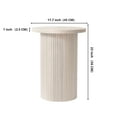 thumbnail image 2 of SHYFOY Round Solid Wood End Table White Pedestal Side Table Living Room Furniture Accent End Table with Solid Wood Base, 2 of 6