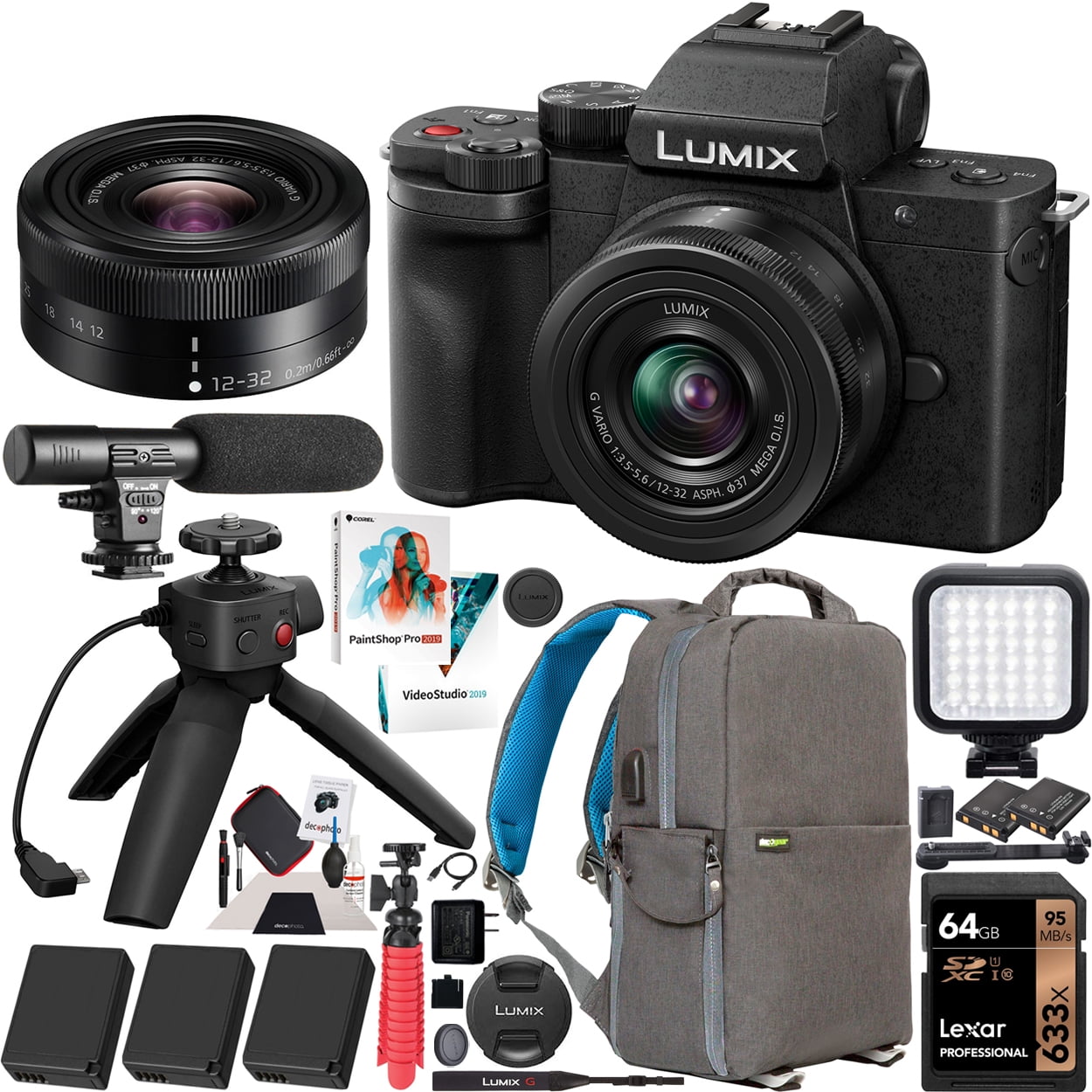 Panasonic DCG100VK LUMIX G100 Mirrorless Camera 4K Video Vlogging Kit