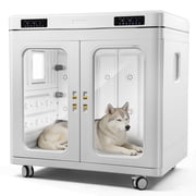 INDEEDING Large Pet Dryer Box for Dogs Cats Up to 130 Lbs Breeds Quiet High Efficiency Drying Machine with Temperature Control & Function US Plug