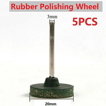 

5pcs 20/25mm Rubber Polishing Burr Abrasive Grinding Wheel 3mm Shank