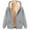 Gray, variant on Winter Womens Jackets Fall 2025 Men's Long Sleeve Hooded Solid Color Sweatshirt Zipper Warm up Jacket Long Warm Winter Coats My Items My Order