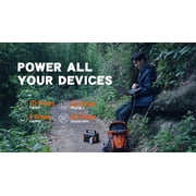 PM Auto 300W Portable Power Station, 333Wh Backup Lithium Battery, Laptop, Outdoor, Camping Solar Generator, ED Flashlight for CPAP Home Camping Travel Emergency, Wireless Charge, AC Outlet, Type-C