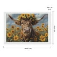 thumbnail image 2 of Diamond Art Kits for Adults, Cute Cow Sunflower Crown ADiamond Painting Kits for Beginners, Frameless Round 5D Full Drill Diamonds Art Pictures Gem Art Crafts Home Decor Gifts, 2 of 8