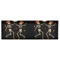 thumbnail image 6 of Yayeee Kitchen Valance Rod Pocket 54" x 18" Living Room Window Curtain, Black Halloween Dancing, 6 of 6