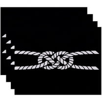 Simply Daisy 18" x 14" Carrick Bend Geometric Print Placemats, Set of 4