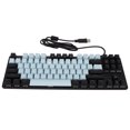 thumbnail image 2 of Teclado mecánico para jugar, interruptor azul, retroiluminación RGB de 87 teclas, Teclado mecánico con cable USB para ordenador portátil, ordenador de escritorio, azul y negro, 2 of 10