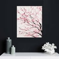 thumbnail image 5 of Nawypu Cherry Blossom Canvas Painting Pink Flower Pictures Watercolor Floral Posters Pink and White Wall Art Spring Art Prints Modern Flower Artwork Pink Canvas Wall Art for Living Room, 5 of 5