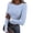 Light Blue, variant on Womens Long Sleeve Shirts Stripe Slim Fitted Bottom T-shirts Fashion Casual Shirts Pullover Ribbed Fall Spring Blouses Tee 2026 Light Blue M