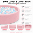 thumbnail image 4 of BEEPRINCESS Foam Ball Pit - Soft Play for Baby Infants and Toddlers Ages 1-3, Round Shape, No Balls Included, Pink, 4 of 10