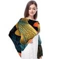 thumbnail image 4 of Fish Elegant Chiffon Yarn Hair Scarf | Breathable Silk Scarf for Women | Translucent Headscarf Wrap for Hair Styling - 180*73, 4 of 6