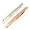 thumbnail image 1 of Pinzas para Cejas Unique Bargains 2 Piezas Herramienta de Aseo de Acero Inoxidable Tono oro rosa, 1 of 1