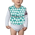 thumbnail image 6 of Zufioo Green Baseball Print Toddler Adjustable Waterproof Bib, 11.6x15 Inch Feeding Bib Suitable for 6-24 Month Babies, 6 of 8