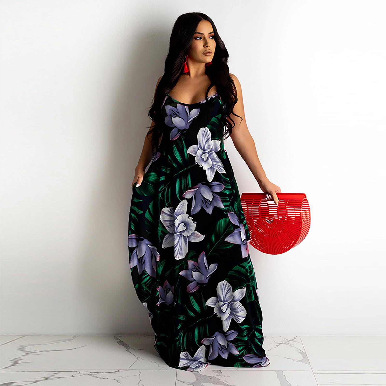 Womens Sexy Flowy Maxi Dresses Holiday 