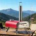 thumbnail image 2 of BIG HORN OUTDOORS 16 Inch Pellet Pizza Oven Outdoor, Wood Pellet Pizza Stove with Pizza Stone for Backyard, Camping, Red, 2 of 7