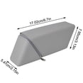 thumbnail image 3 of Triangle Pencil Case, Large Capacity Silicone Foldable Standing Pencil Pouch, Portable Vertical Desk Organizer for School Office Makeup (Red), 3 of 7