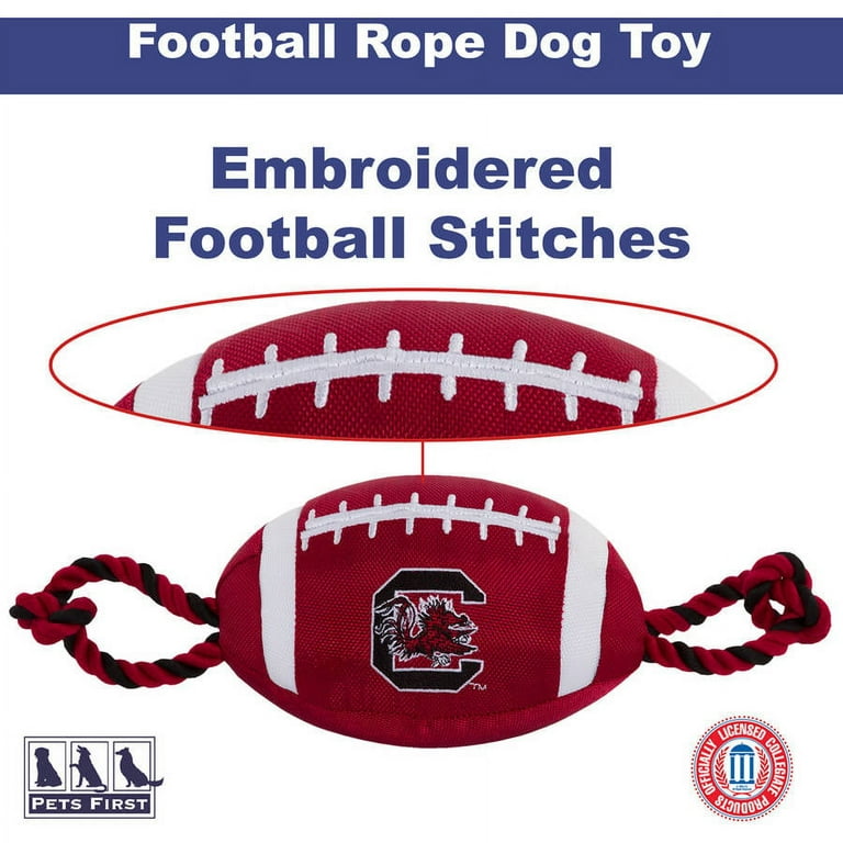 Pets First NCAA Louisville Cardinals Football Dog Toy, Tough Quality Nylon  Materials, Strong Pull Ropes, Inner Squeaker, Collegiate Team Color