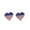 Multicolor-1A-home supplies, variant on LEFTHIGH Home Independence Day Heart Earrings Red White Blue Rhinestone Patriotic Dangle Sparkling Teardrop Tassel Memorial Veterans Holiday Gift Home
