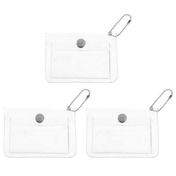 ROSENICE 3Set Small Wallet In Transparent PVC With A Compact Design For Easy Carrying