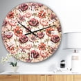 thumbnail image 2 of Designart 'Colorful Abstract Floral Pattern' Traditional Wall Clock, 2 of 3