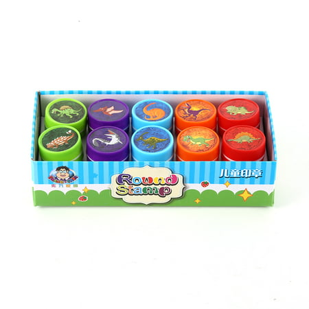 10 PCs Assorted Dinosaur Stamps Kids Party Favors Event Supplies for Birthday Party Gift ，Rubber (Best Gift For Child Birthday)