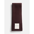 thumbnail image 4 of Scenario Women's Knit Oblong Scarf with Ribbed Trim, Carob, 4 of 4