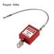 thumbnail image 2 of Candados Lockout Tagout de 3.3 pulgadas con llave igualada, candado de seguridad de plástico rojo, 2 of 4