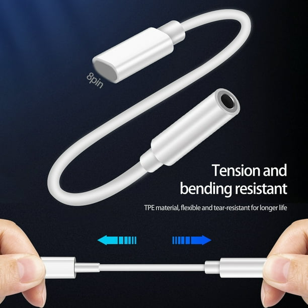 Zruodwans 2PCS Audio Adapter Cable Apple Port to 3.5 mm Headphone Jack