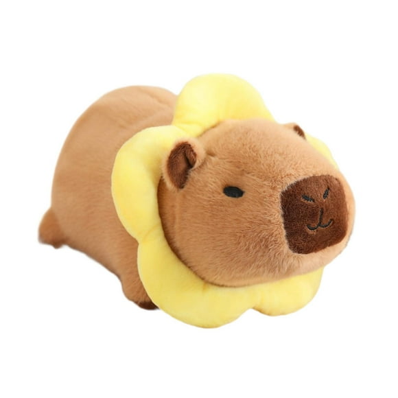 Tachiuwa Capybara Doll Cartoon Car Decorative for Boys Girls Party Favors Teens Yellow Flower