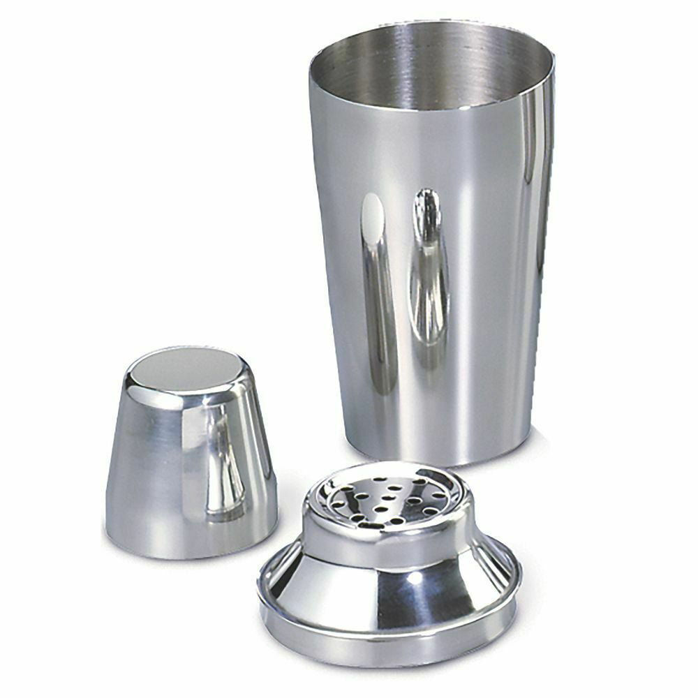 Winco Stainless Steel 3-Piece Bar Shaker Set, 28-Ounce, Set of 12 