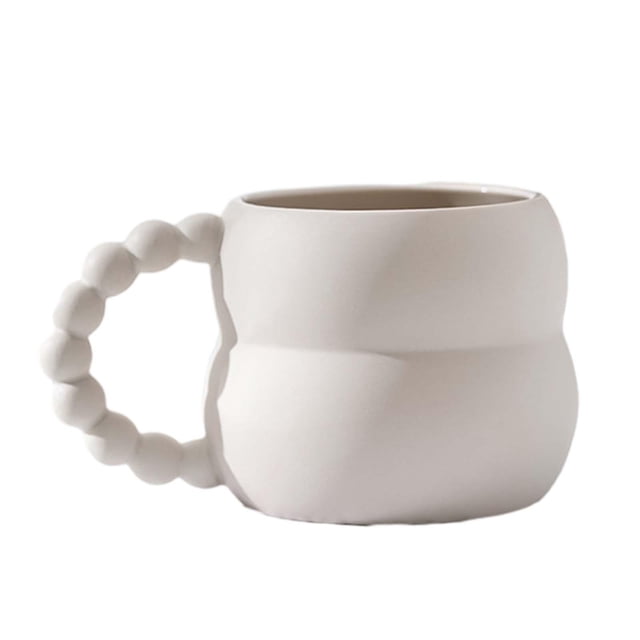 Taza de café de cerámica creativa de 280 ml, tazas de té, tazas de café para té, café y zumo. Amarillo