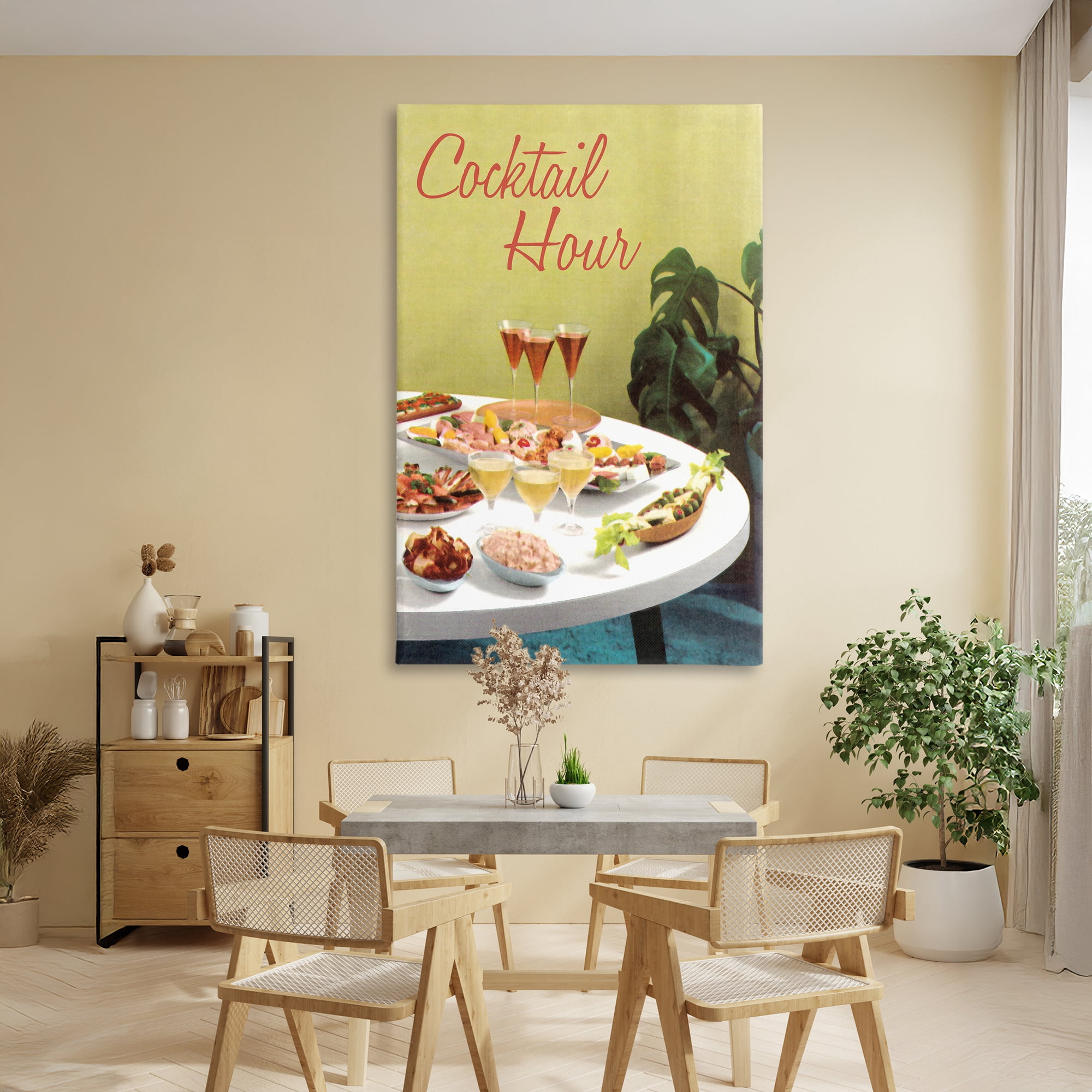 Stupell Industries Cocktail Hour Table Spread Canvas Wall Art, design by Tim Wright