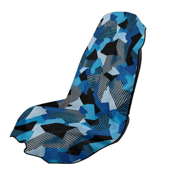 Psesaysky Battle Wolf Car Seat Towels for Front Seats, Breathable Material Seat Protector Towel with Non-Slip Backing, Full Coverage for SUV/Sedan/Truck/Pickup Interior Accessories