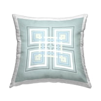 Stupell Industries Turquoise Greek Key Shapes Printed Throw Pillow Design by George Tygert