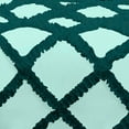 thumbnail image 4 of 1 Piece Luxury Two Tone Diamond Ruffle Pattern Comforter Super Soft, All Season 800 Thread Count, 100% Egyptian Cotton, Twin/Twin XL Size Aqua Blue-Teal Color, 4 of 4