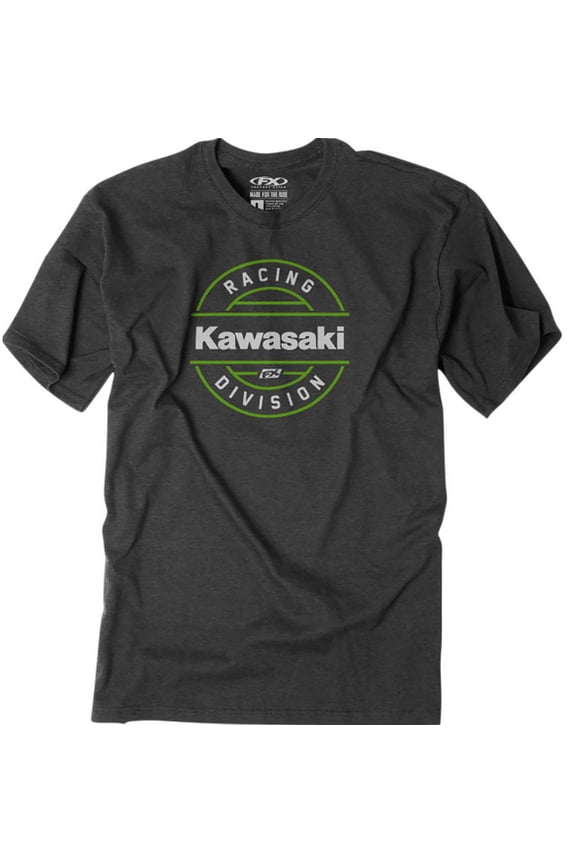Kawasaki Division Mens Short Sleeve T-Shirt Heather Charcoal LG