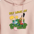 thumbnail image 3 of Hey Arnold! - Arnold, Gerald, and Abner - Juniors Cropped Pullover Hoodie, 3 of 5