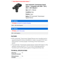 thumbnail image 2 of Input Automatic Transmission Speed Sensor - Compatible with 2006 - 2010, 2012 - 2015 Mazda 5 2007 2008 2009 2013 2014, 2 of 2