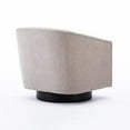 thumbnail image 5 of Comfort Pointe Geneva Oatmeal Wood Base Swivel Chair, 5 of 7
