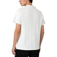 thumbnail image 3 of Men's Vintage Jacquard Knit Shirts Casual Short Sleeve Quarter Zip Collared Golf T-Shirts Summer Modern Fit Old Money Style Lightweight Breathable Beach Vacation Tops, 3 of 7