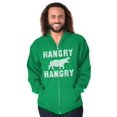 thumbnail image 3 of Funny Hungry Hangry Hippos Zip Up Hoodie Men's Women's Brisco Brands M, 3 of 6