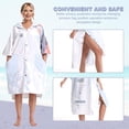thumbnail image 4 of SAVIOR HEAT Hooded Surf Poncho Towel for Women & Men, Oversized Quick-Dry Microfiber Changing Robe with Pockets, Wearable Beach Cover Up for Swimming, Surfing, Pool, Camping & Travel, 4 of 11