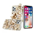 thumbnail image 3 of For Apple iPhone 11 (6.1") Bling Crystal 3D Full Diamonds Luxury Sparkle Rhinestone Hybrid Protective Cover ,Xpm Phone Case [ Ultimate Multi Ornament Gold ], 3 of 5