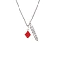 thumbnail image 2 of Delight Jewelry Silvertone Card Suit - Red Diamond Silvertone Forever Bar Charm Necklace, 23", 2 of 4
