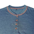 thumbnail image 7 of KHONTS Men's Henley Shirts Long Sleeve Casual T Shirts Basic Classic Vintage Cotton Tee Shirts Button Shirts Orange S, 7 of 7