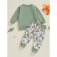 thumbnail image 6 of Baby Toddler Boy 2Pcs Fall Outfits 0 6 12 18 24 Months 2T 3T Long Sleeve Fish Print Sweatshirt + Pants Clothing Set, 6 of 9