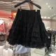 thumbnail image 4 of Dongdaemun2024 Primavera Verano Nueva Elegante Falda de Encaje de Bloque de Color Sólido con Cremallera Versátil de Talle Alto de Corea, 4 of 5