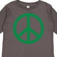 thumbnail image 4 of Inktastic Green Symbol Peace Sign Boys or Girls Long Sleeve Toddler T-Shirt, 4 of 5
