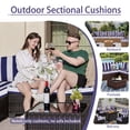 thumbnail image 4 of SDJPOI Patio Furniture Sectional Cushions, 14 Piece Waterproof Outdoor Sofa Cushion Replacement(blue white), 4 of 8