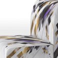 thumbnail image 4 of Designart "Symmetrical Stripes Multicolor Fusion II" Multi-Color Cubism Upholstered Accent Chair - Modern Arm Chair For Bedroom, 4 of 7